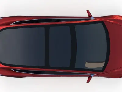 Tesla Model 3 Red 3D model