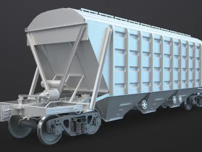 Hopper Car High-Poly 3D model