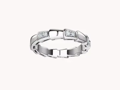 BULGARI - SERPENTI VIPER - RING - DEMI PAVED DIAMONDS 3D print model