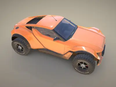 Zarooq Racer Car Low-poly 3D model