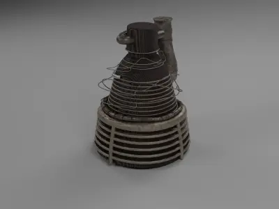 Rocket engine 3D model