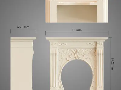 Art Nouveau fireplace - 3D printing 3D print model