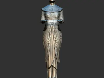 Nefertiti Egyptian Queen full body 3d Printable model 3D print model