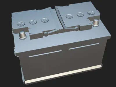 Battery 05 Low-poly 3D model