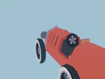Toony Series - Vintage Car Low-poly 3D model