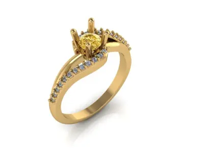 Dress Ring or Engagement Ring  3D print model