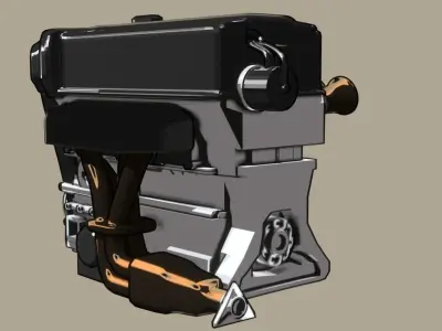 4AGE blacktop anime style model for blender with animation 3D model