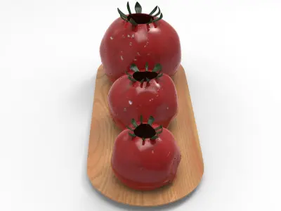 Pomeg Vase Low-poly 3D model
