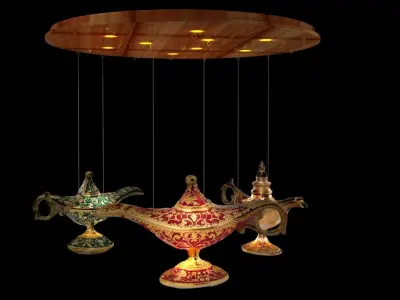 Chinese magic lamp 3D model purchase