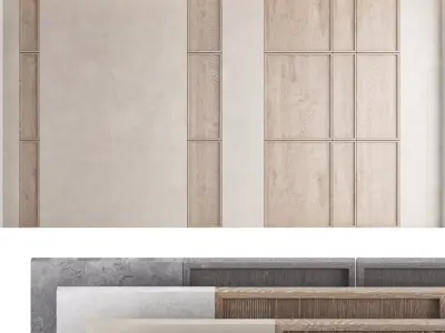 Decorative wall panel set 46 3D model