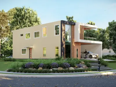 Beautiful Modern House 3D model