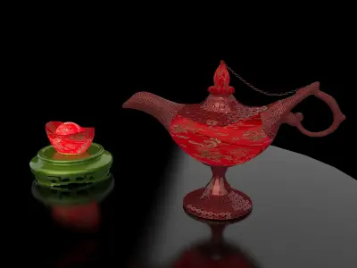  Chinese magic lamp   3D model