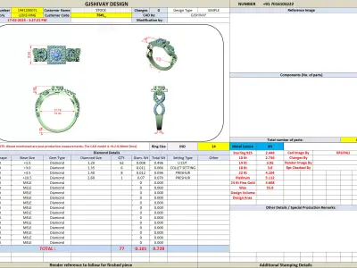 Luxury Diamond Square Halo Infinity Ring CAD Design 3D print model