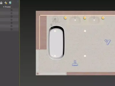 Bathroom Interior 3d Scene 3D model