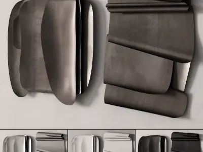 281 decorative wall art 13 metal wall sculptures P02 by Yyo Hai 3D model