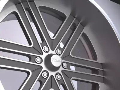 Raceline 406 OUTBREAK Wheels  Low-poly 3D model