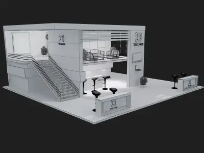 Booth Exhibition Stand a61 3D model
