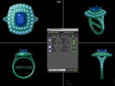 FASION  RING 3D model 9