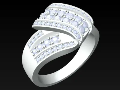 Diamond Ring - Womens Rings - N110253 3D print model