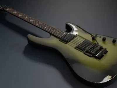 Kirk Hammett ESP KH-2 Green 3D model