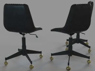 Bucket Seat Desk Chair 3D model