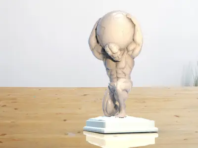 atlas statue  3D print model
