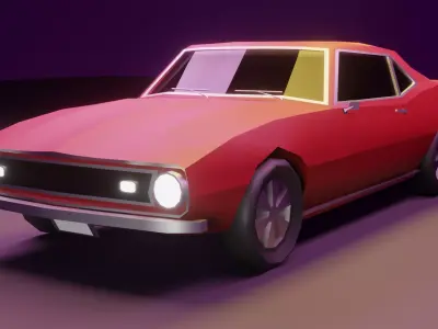 Chevrolet Camaro 1968 Low-poly 3D model by alj3dmodel