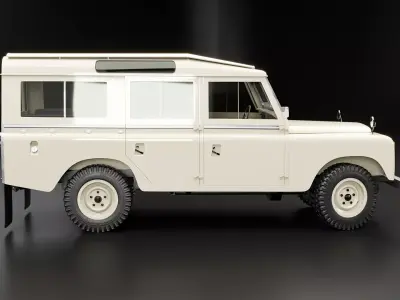 Land Rover Series II LWB Low-poly 3D model