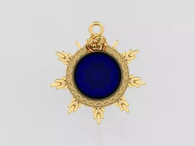 rope flower pendant  3D print model