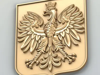 Coat of arms of Poland 3D model