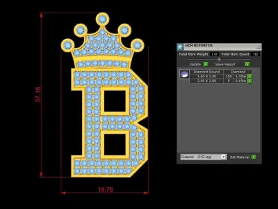 Alphabet English Letter Pendant Font Version 2 Album 3D print model