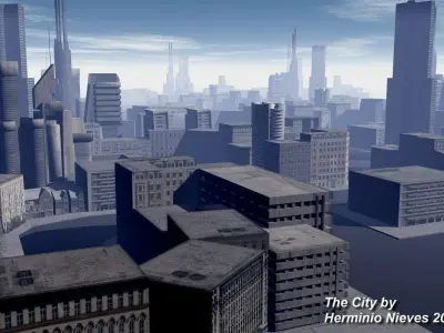 gbdfsgdnj city Free low-poly 3D model