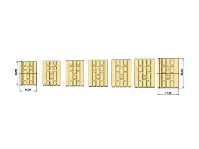 Chunky brick city ring US sizes 6to12 3D print model
