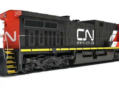 Locomotive Canadian National Railway CN 3D model