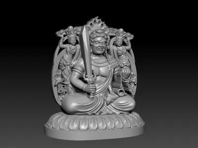 Guardian Buddha Statues 01 3D print model