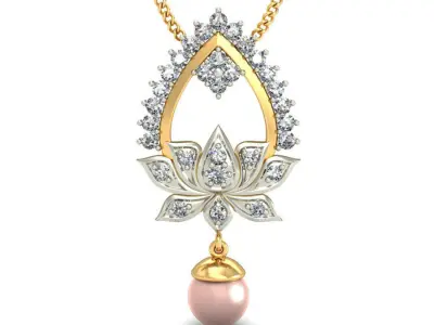 Solitaire Women Pendant 3dm STL OBJ FBX Renders Details 3D print model 21