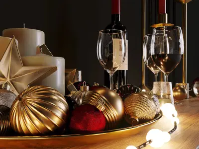 Christmas decor set 03 3D model