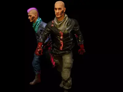 scarpunk unreal engine 4 Low-poly 3D model