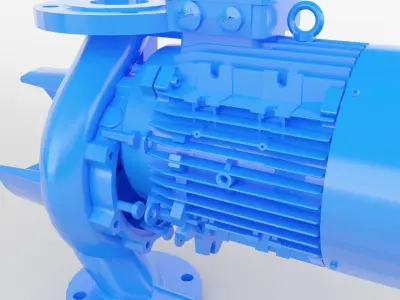 Centrifugal Pump with AC motor 3D model