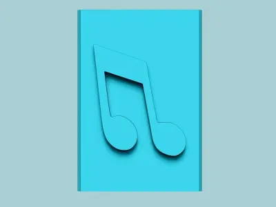 Stamp 60 - Music - Fondant Decoration Maker Toy 3D print model