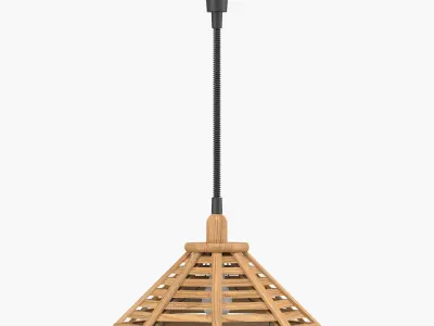 Wooden chandelier 3D model