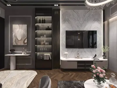 Luxury Living room 3D model