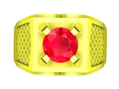 6133 luxury korean diamond men ring 3D print model