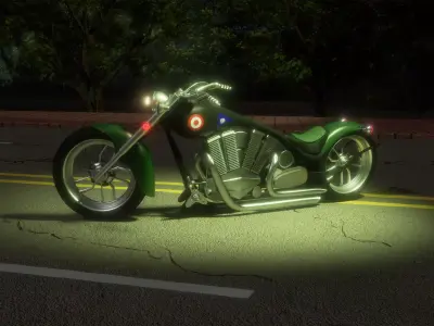 MOTORBIKE CHOPPER 3D model