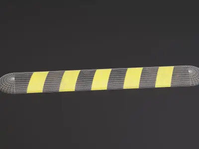 Speed Bump PBR Game-Ready Low-poly 3D model