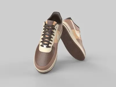 NIKE air force brown 3D model