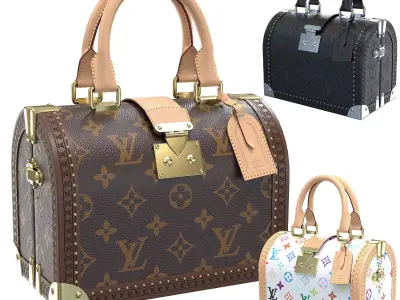 Louis Vuitton Speedy Trunk Bag Monogram Low-poly 3D model