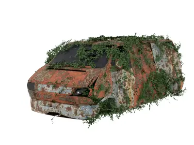 Damaged Rusted Suv 3D model