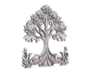 decor set wall panel wall relief mural CNC 43  3D model