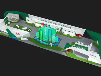 exhibition Low-poly 3D model 14